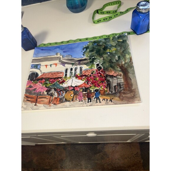 Original Water Color Painting Of Alvero Street Los Angeles Ca. - Picture 3 of 5